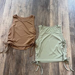 Side Cinched Tank-tops